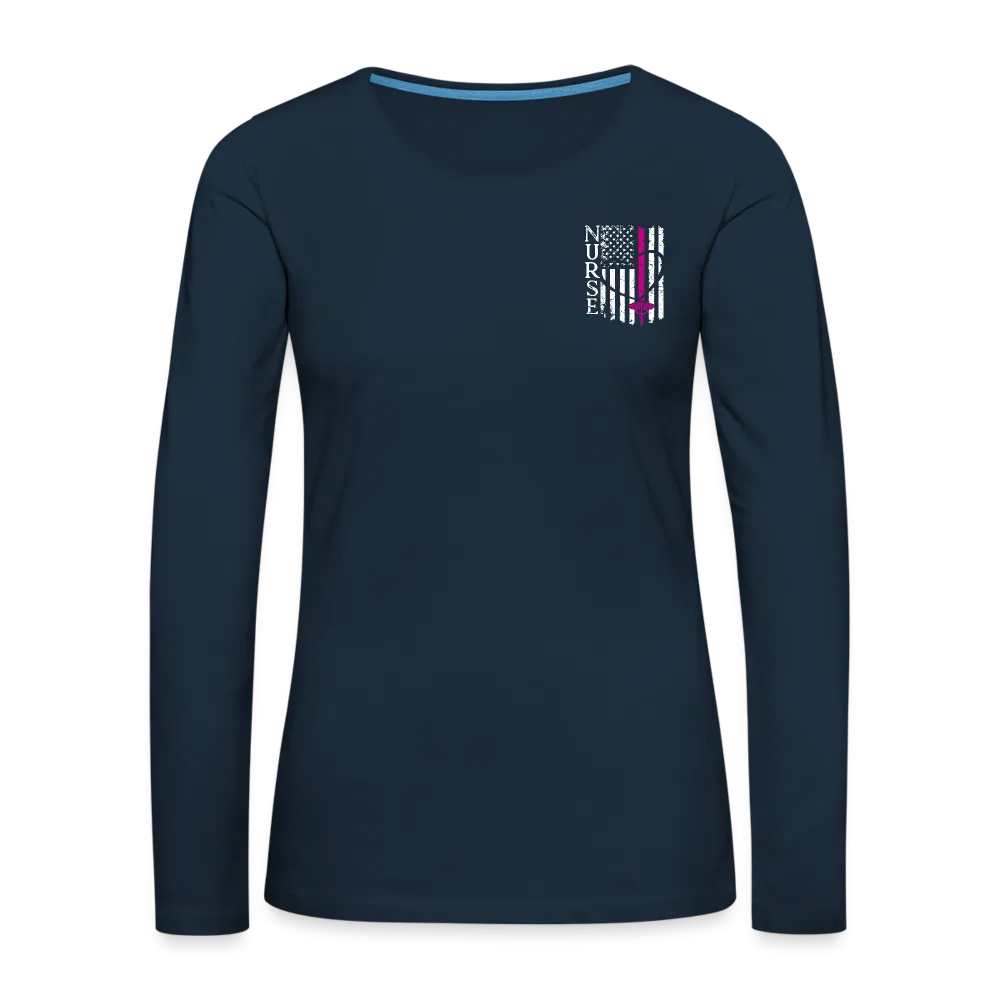 Nurse Flag Women's Premium Long Sleeve T-Shirt (CK1674) Updated 