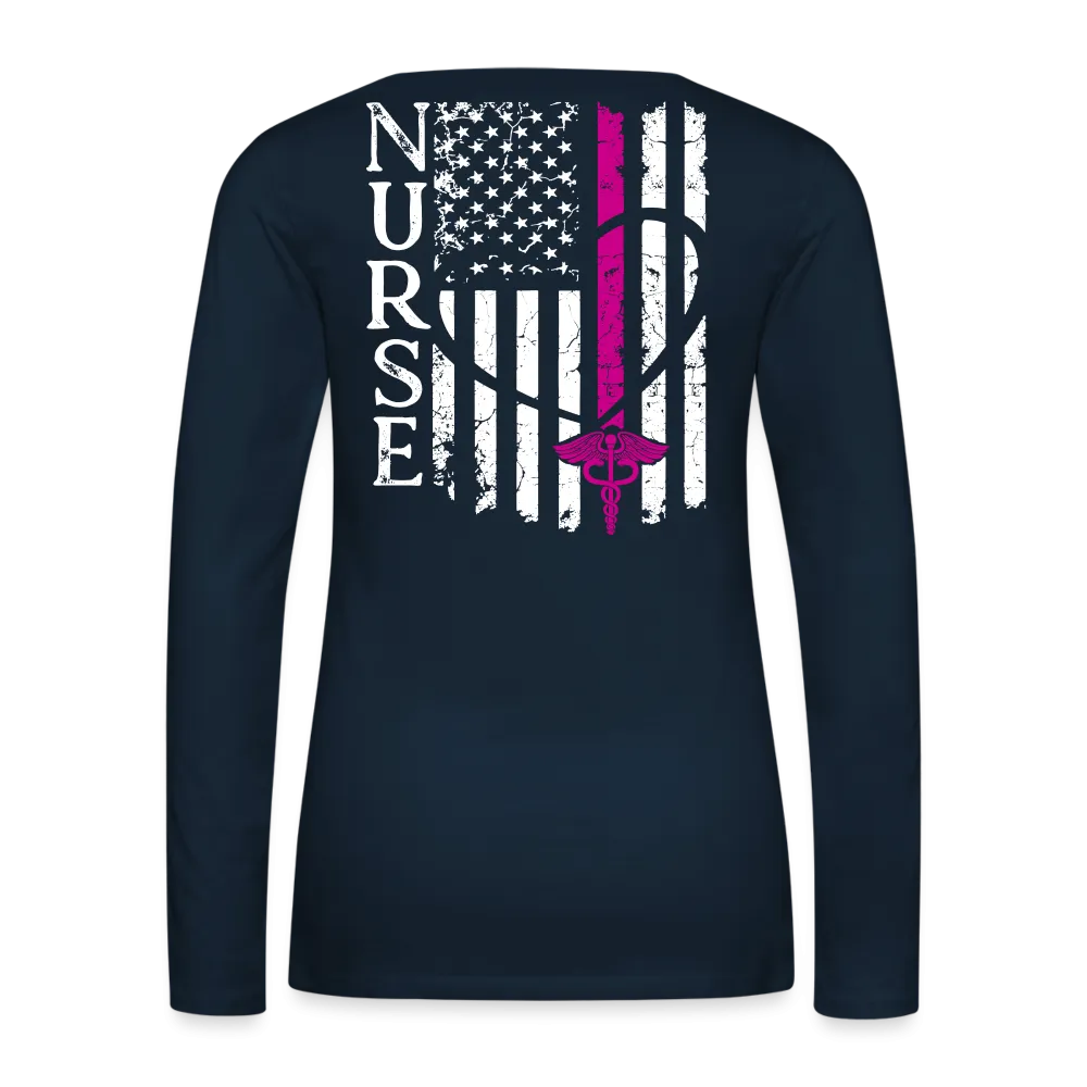 Nurse Flag Women's Premium Long Sleeve T-Shirt (CK1674) Updated 