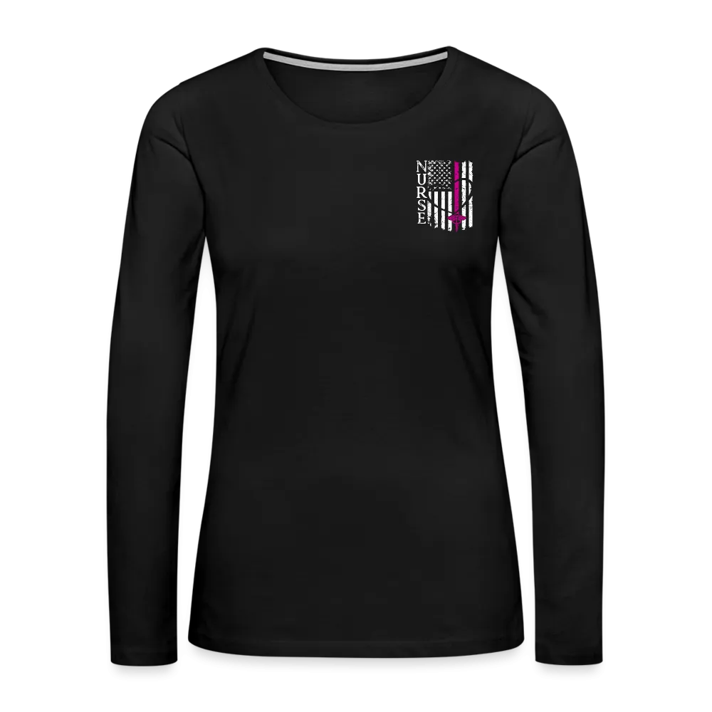 Nurse Flag Women's Premium Long Sleeve T-Shirt (CK1674) Updated 