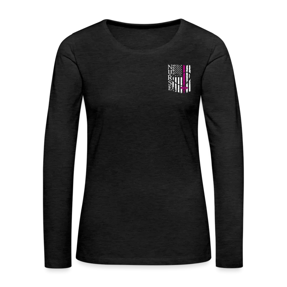 Nurse Flag Women's Premium Long Sleeve T-Shirt (CK1674) Updated 