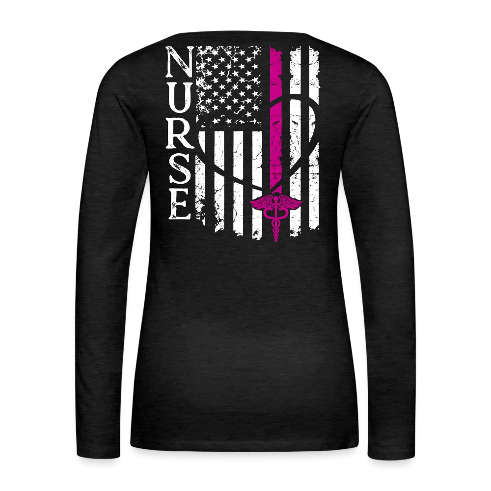 Nurse Flag Women's Premium Long Sleeve T-Shirt (CK1674) Updated 