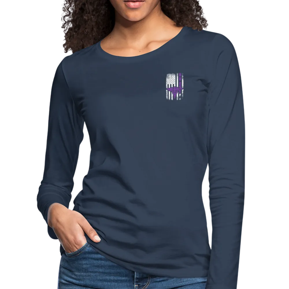 Nurse Flag Women's Premium Long Sleeve T-Shirt (CK1809)