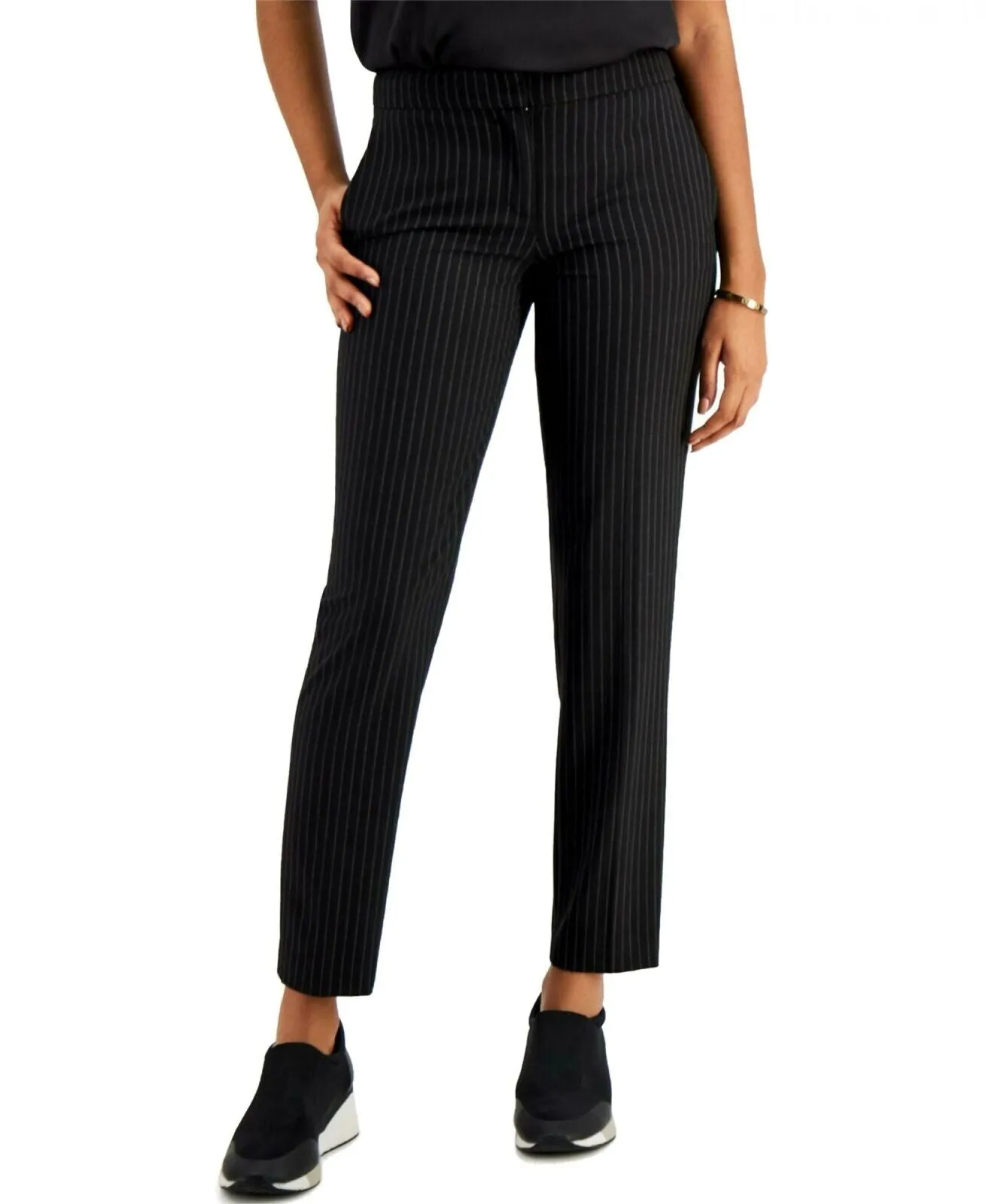 NWT Bar III Women's Pinstripe Skinny Pants. 10788052 4