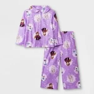 NWT Disney Girls’ Big “Frozen” Button-Front Pajama Set