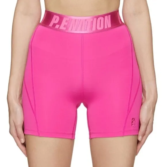 NWT P.E Nation Backcheck Bike Shorts in Raspberry Rose Pink