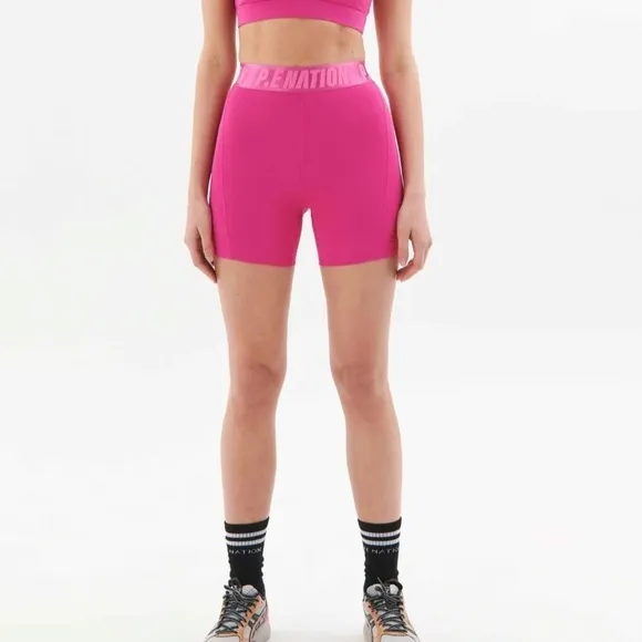 NWT P.E Nation Backcheck Bike Shorts in Raspberry Rose Pink