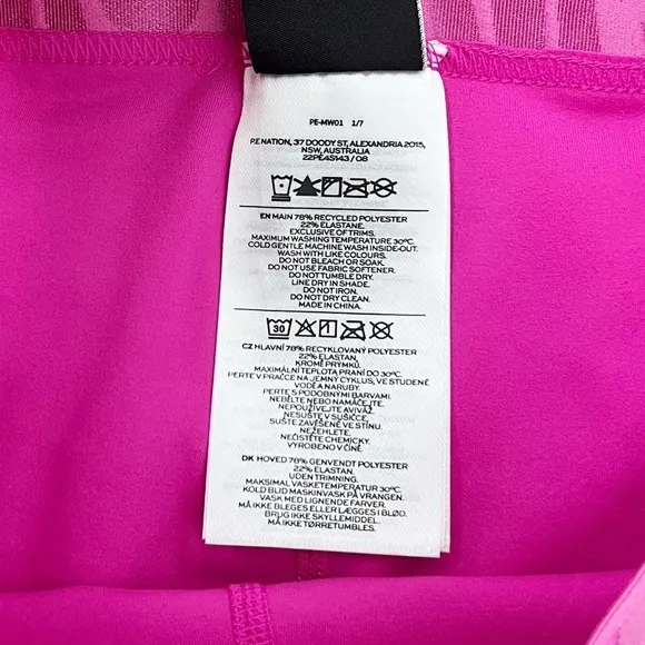 NWT P.E Nation Backcheck Bike Shorts in Raspberry Rose Pink