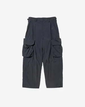 Nylon Luggage Cargo Pant - Off Black