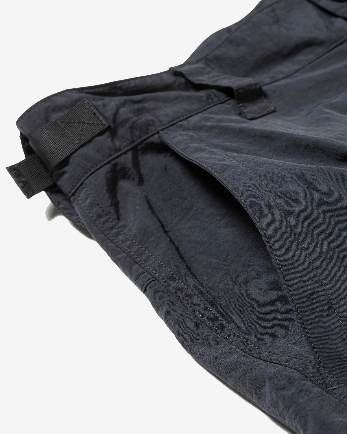 Nylon Luggage Cargo Pant - Off Black