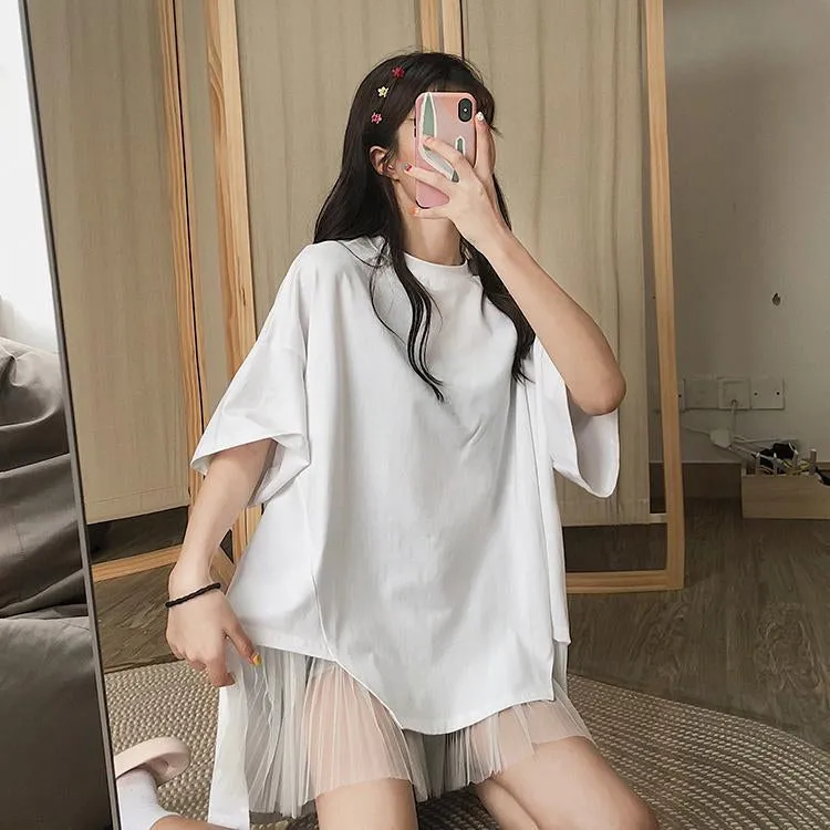 O-Neck Solid Mesh Short Sleeve Shirts