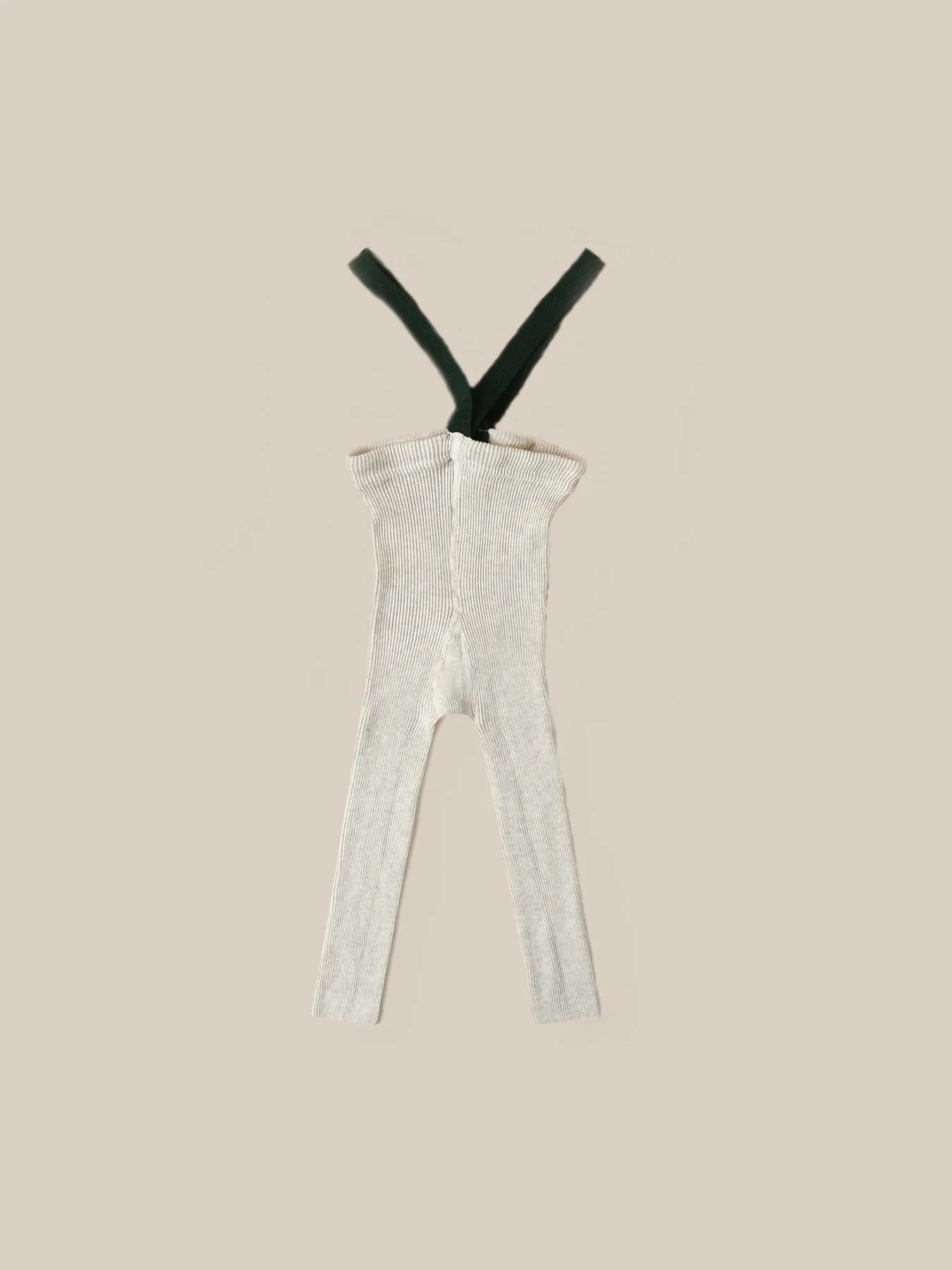 Oat Footless Cotton Tights With Contrast Braces