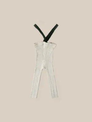 Oat Footless Cotton Tights With Contrast Braces