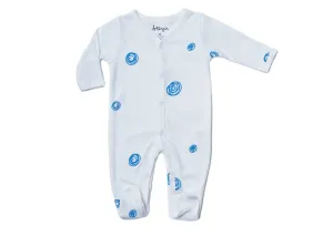 Ocean Swirls Front Snap Footie