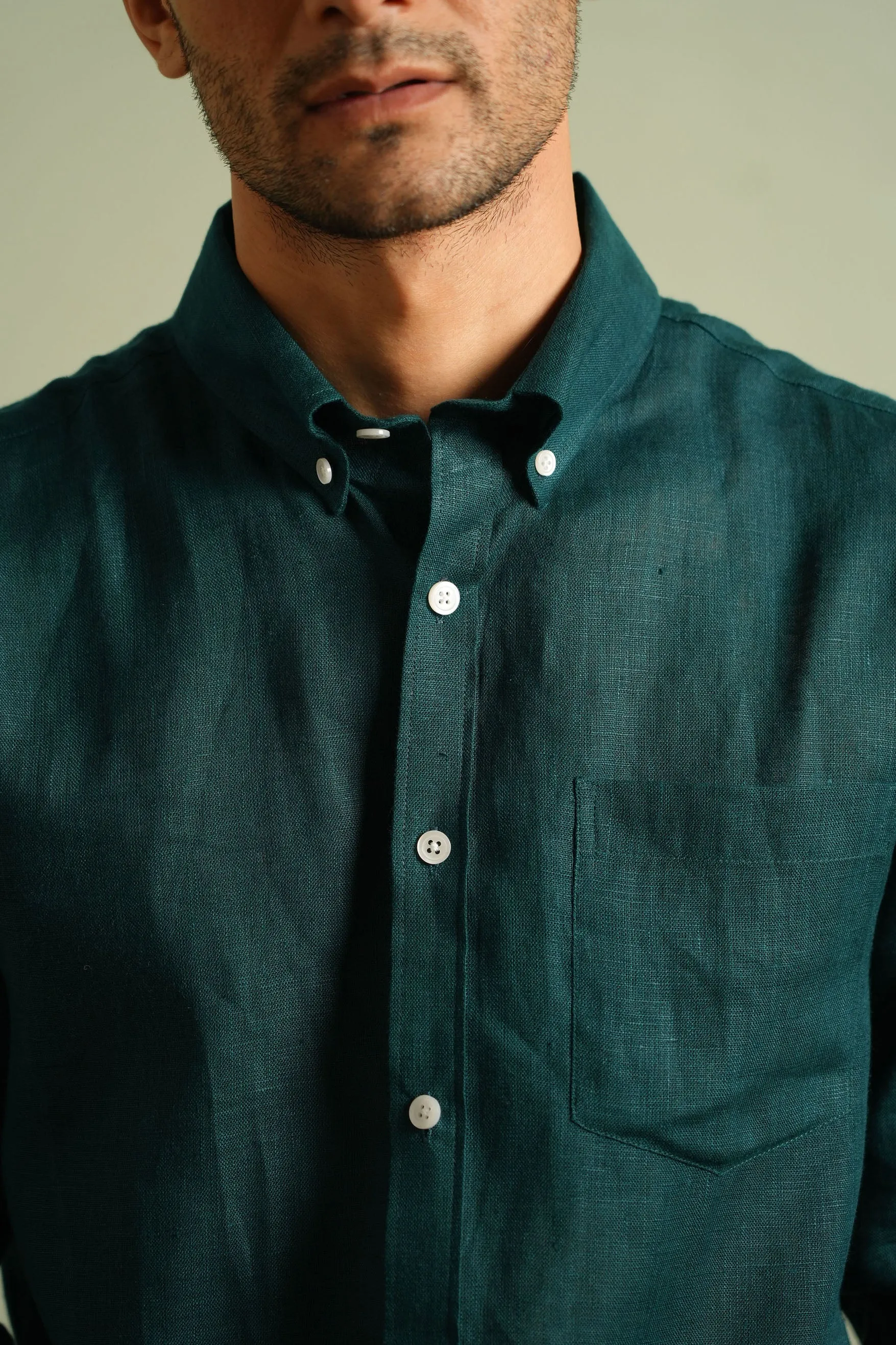 Ocean Teal · Button Down Collar · Full Sleeve Shirt