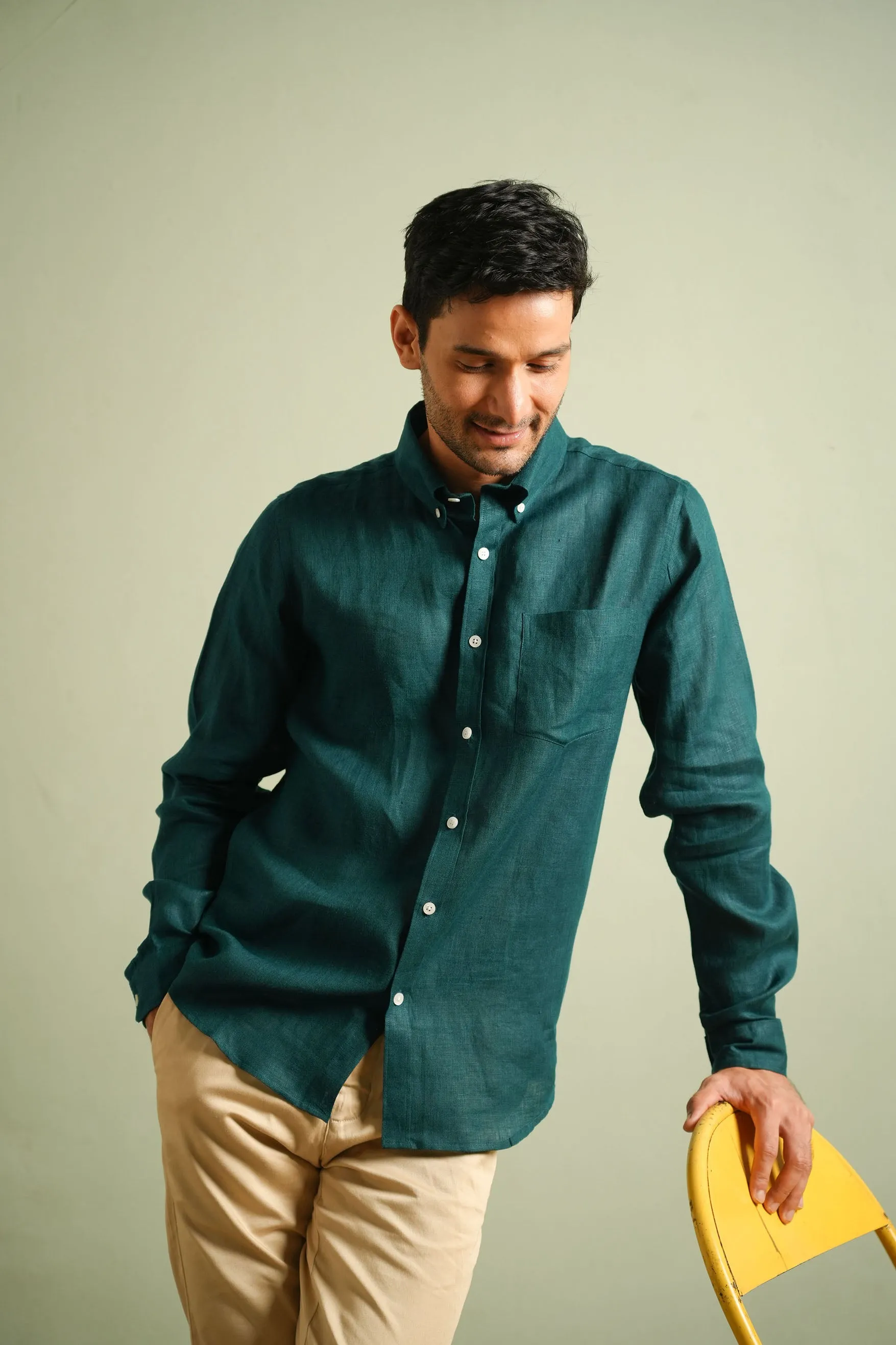 Ocean Teal · Button Down Collar · Full Sleeve Shirt