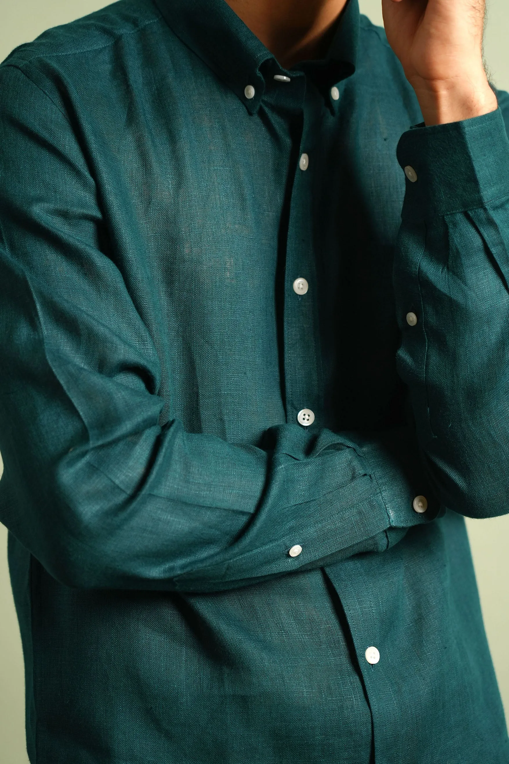 Ocean Teal · Button Down Collar · Full Sleeve Shirt