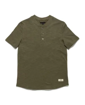 Olive Slub  S/S Henley