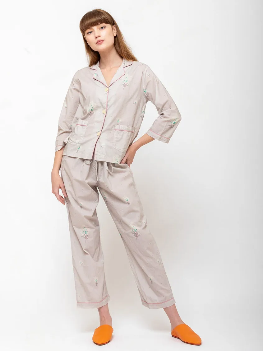 Organic Cotton Long Sleeve Pajamas - Alida Print