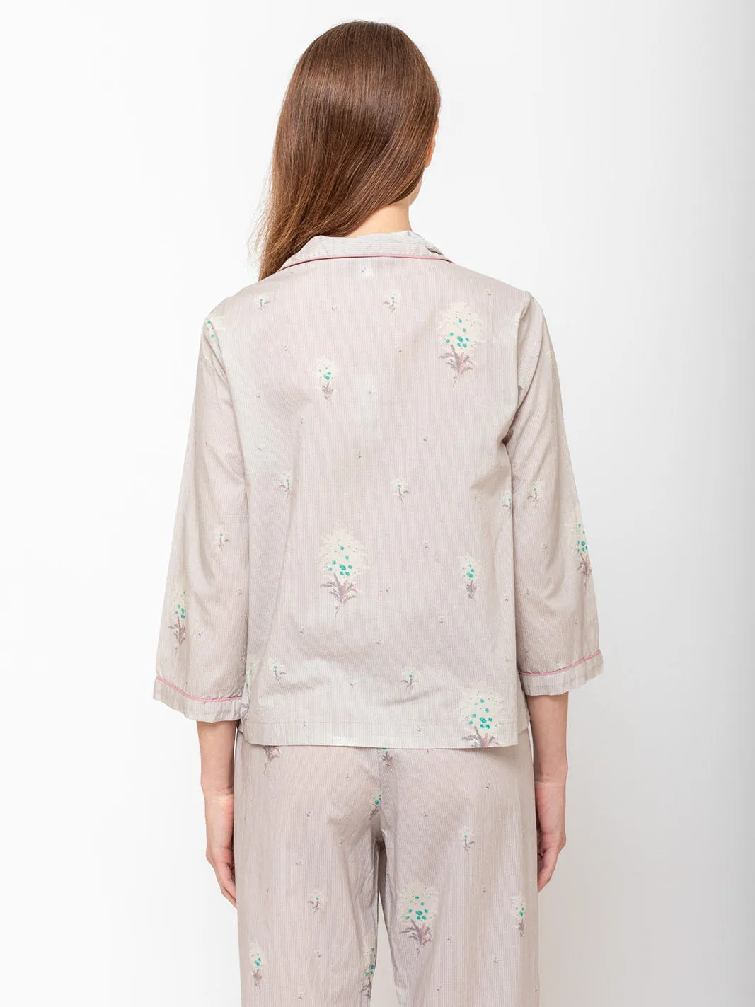 Organic Cotton Long Sleeve Pajamas - Alida Print