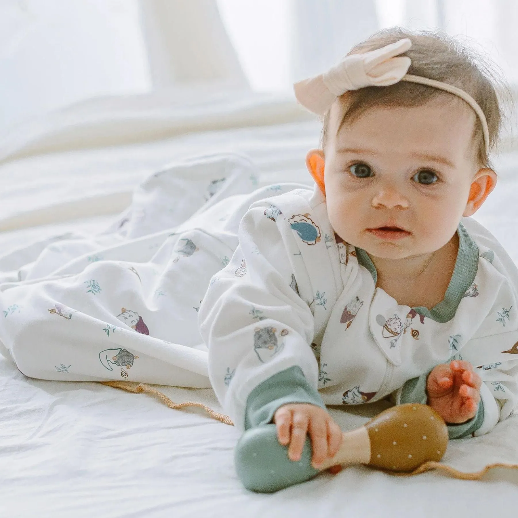 Organic Cotton Removable Long Sleeve Sleep Bag 1.0 Tog
