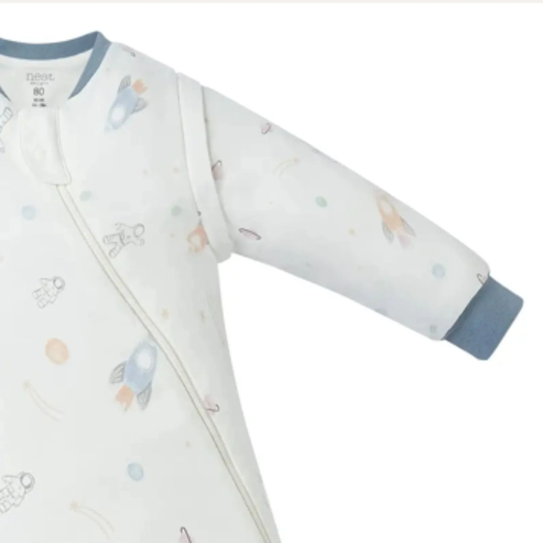Organic Cotton Removable Long Sleeve Sleep Bag 1.0 Tog