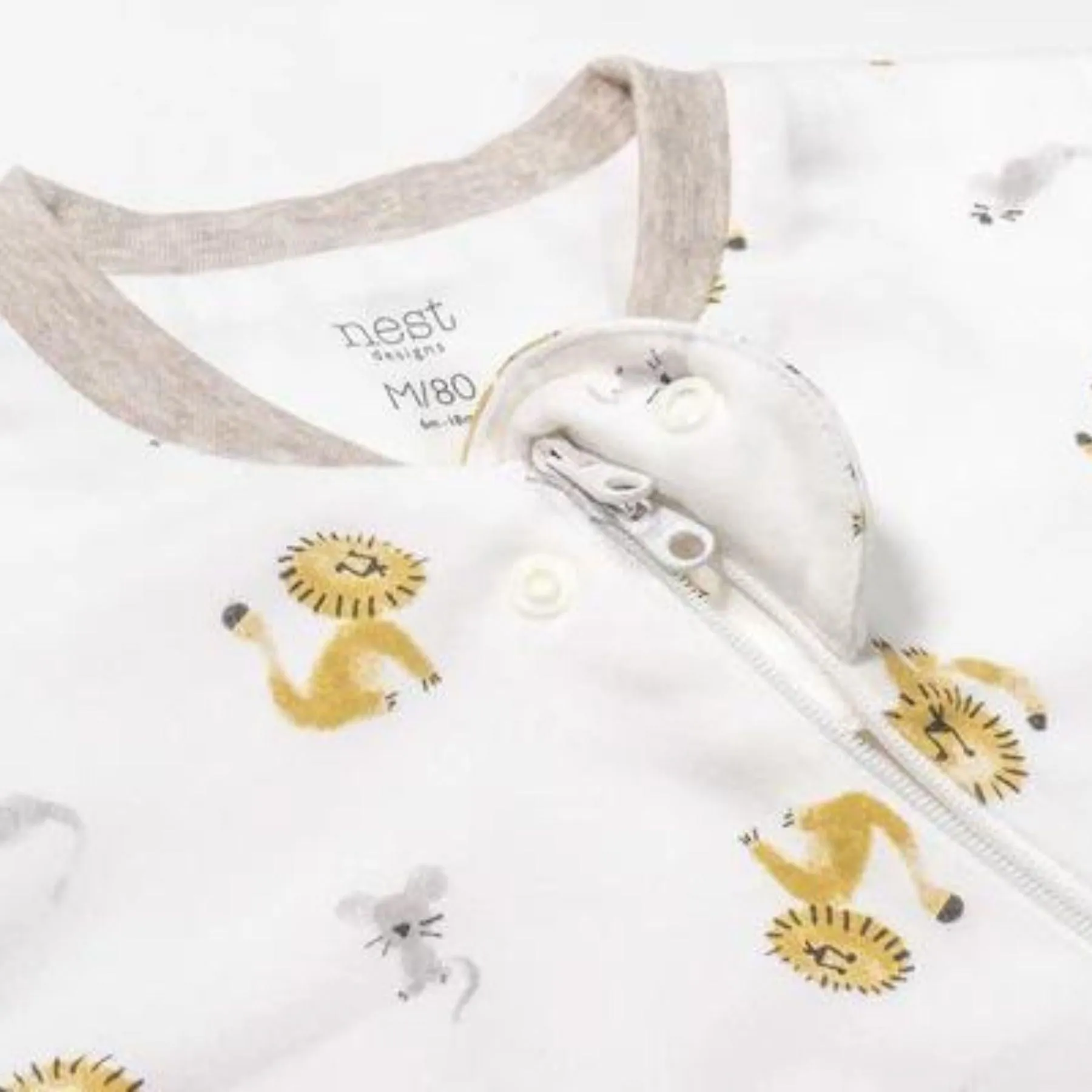 Organic Cotton Removable Long Sleeve Sleep Bag 1.0 Tog