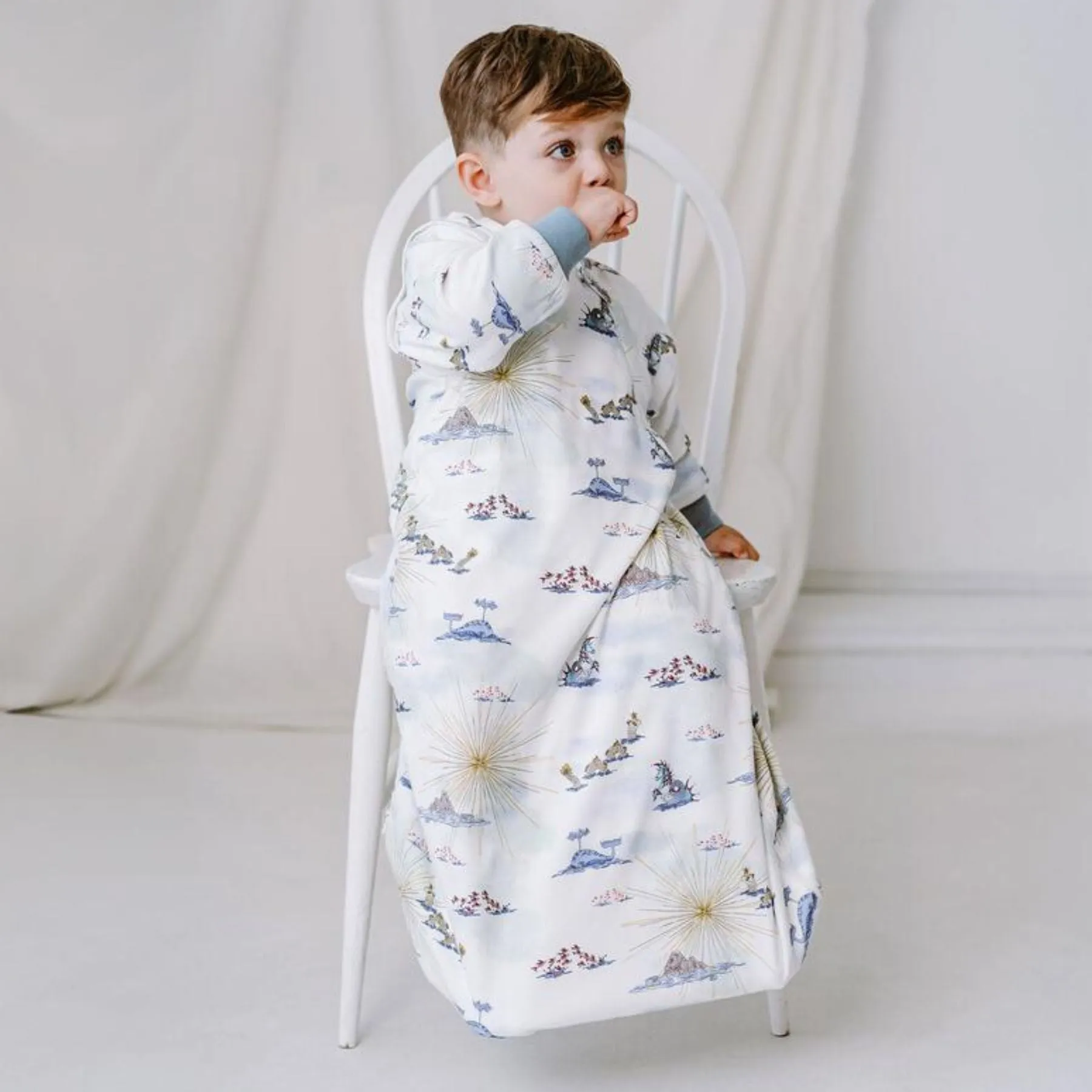 Organic Cotton Removable Long Sleeve Sleep Bag 1.0 Tog