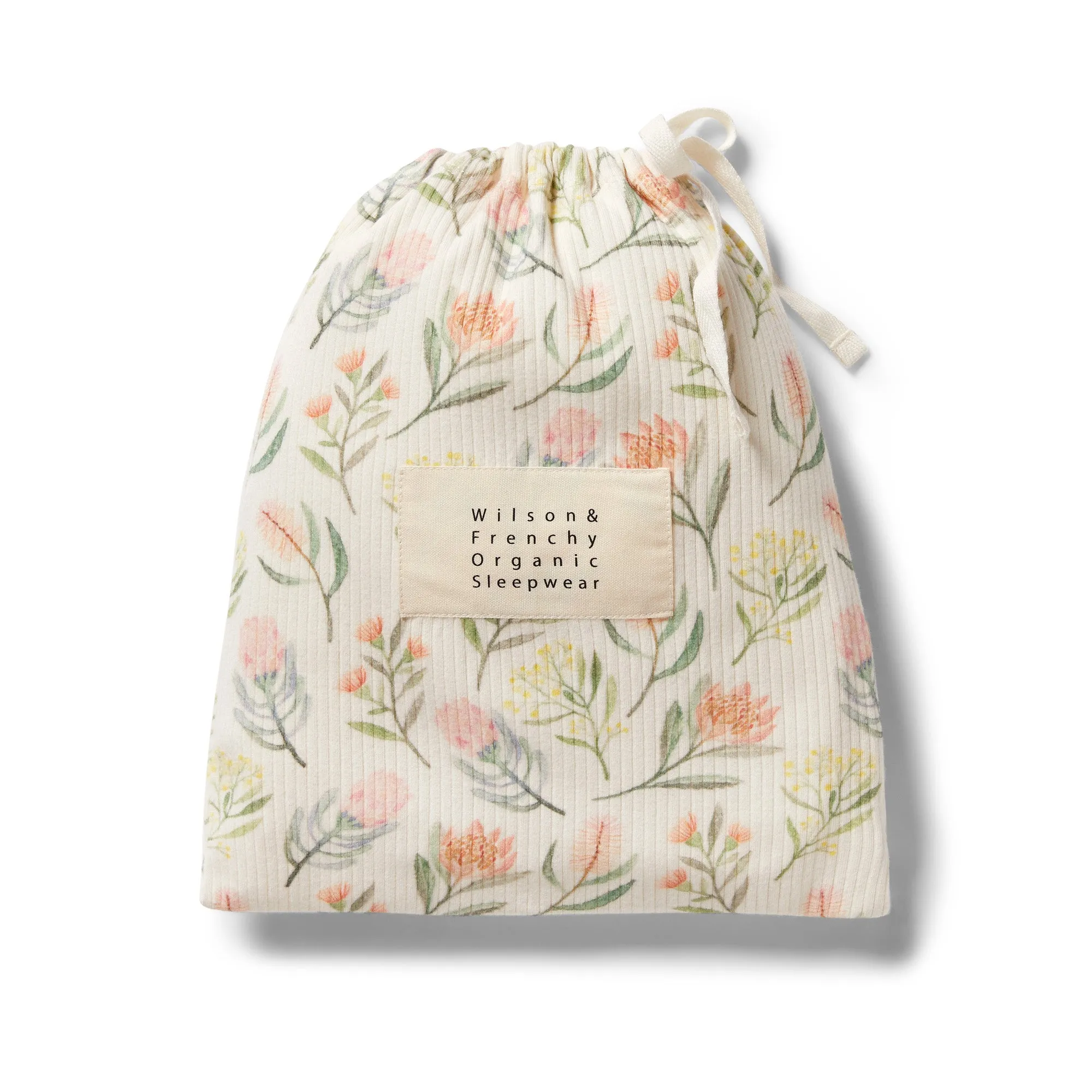 Organic Rib Long Sleeve Pyjamas - Pretty Floral