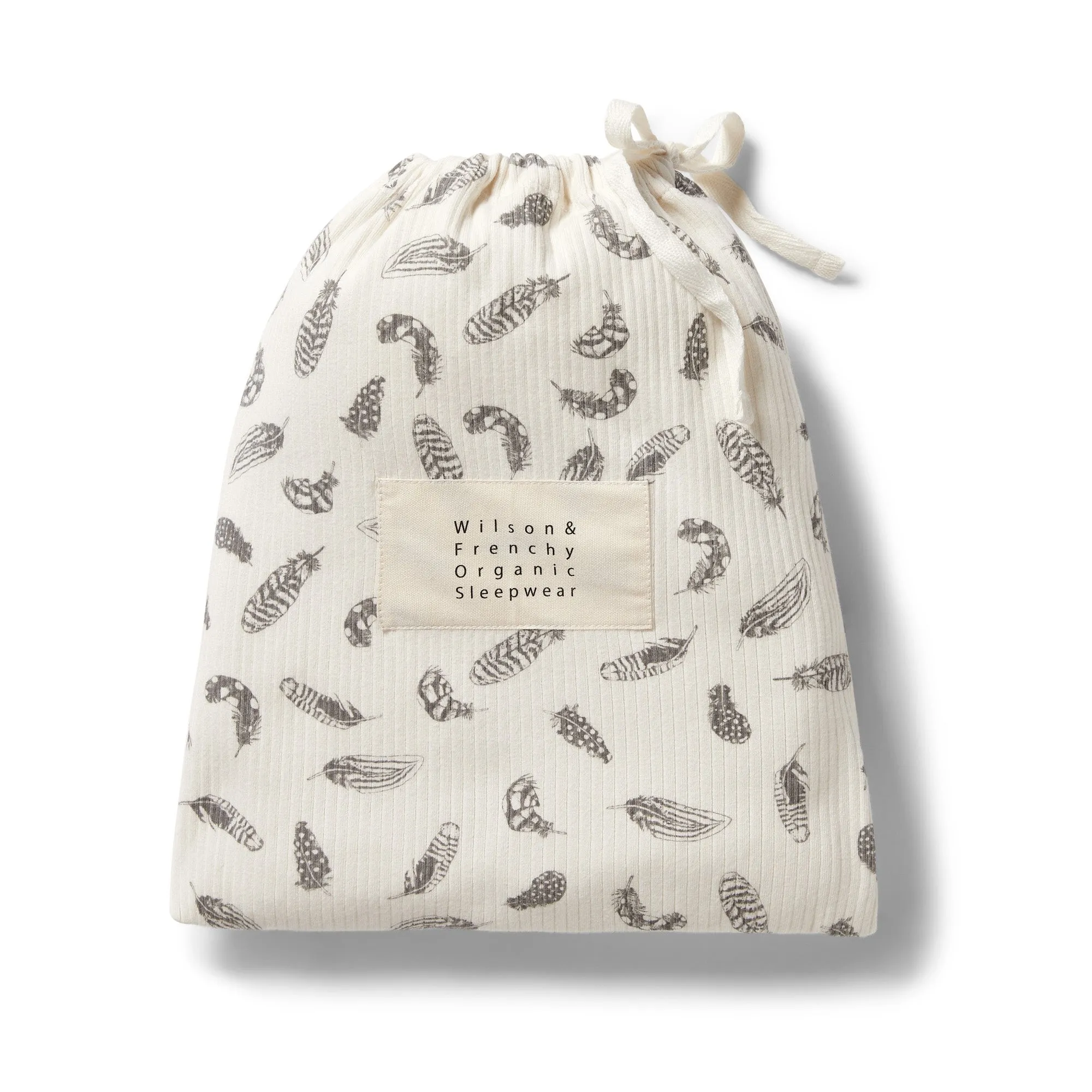 Organic Rib Long Sleeve Pyjamas - Tiny Feather