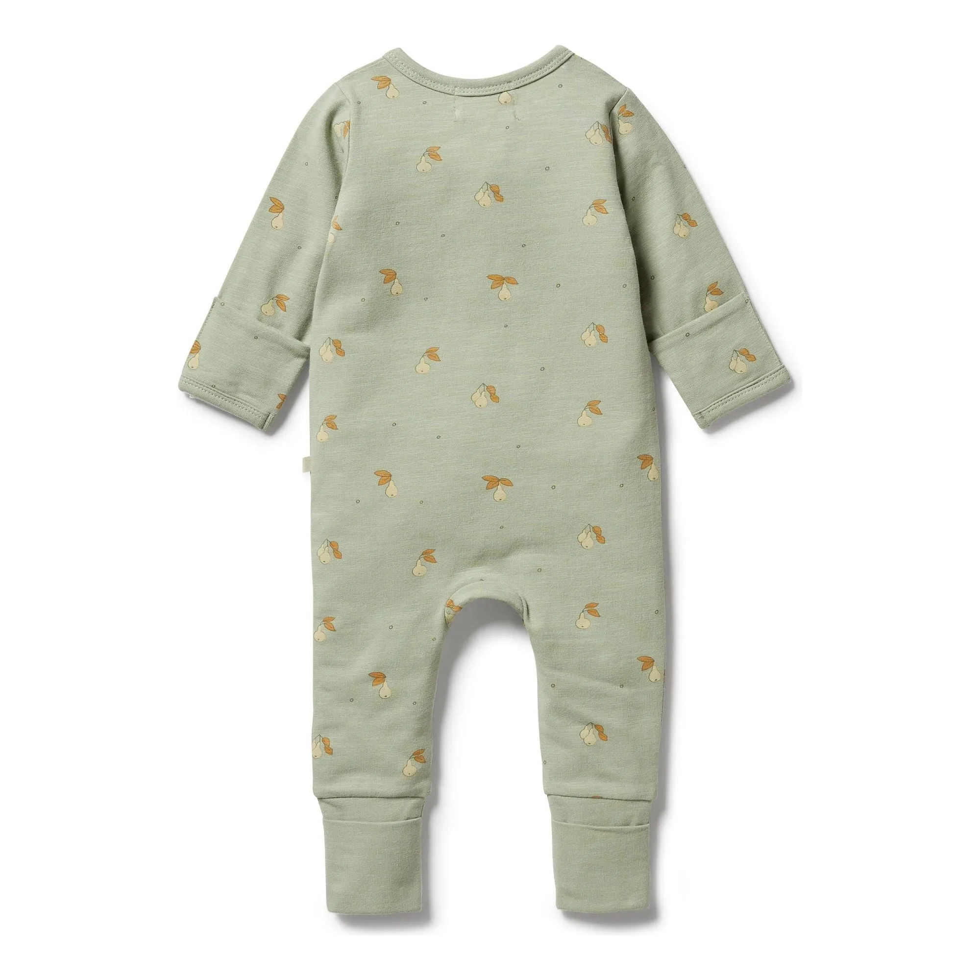 Organic Zipsuit with Feet- Perfect Pears