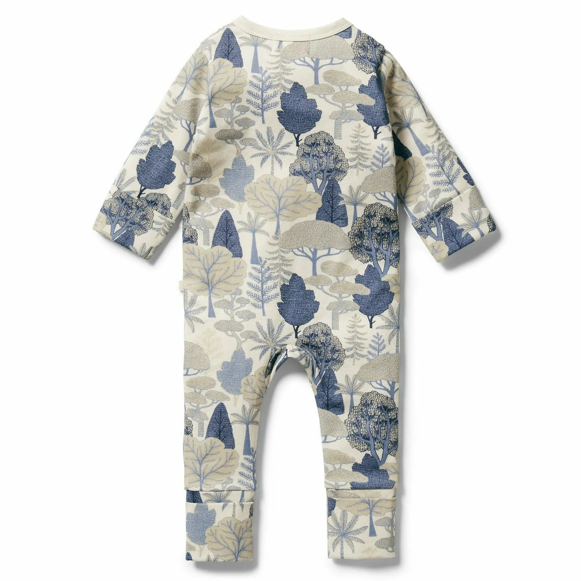 Organic Zipsuit with Feet - The Forest