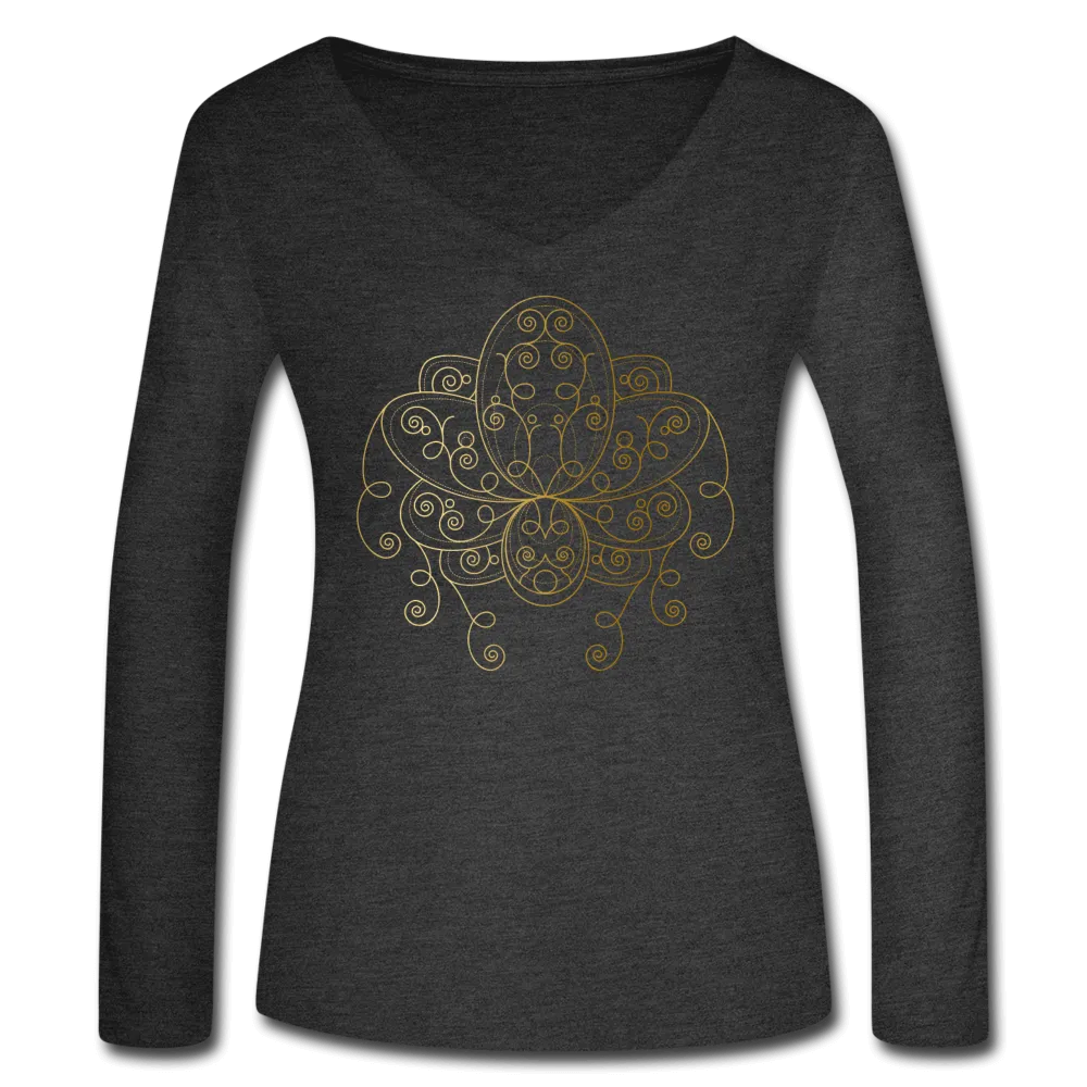Ornate Lotus V-Neck Shirt