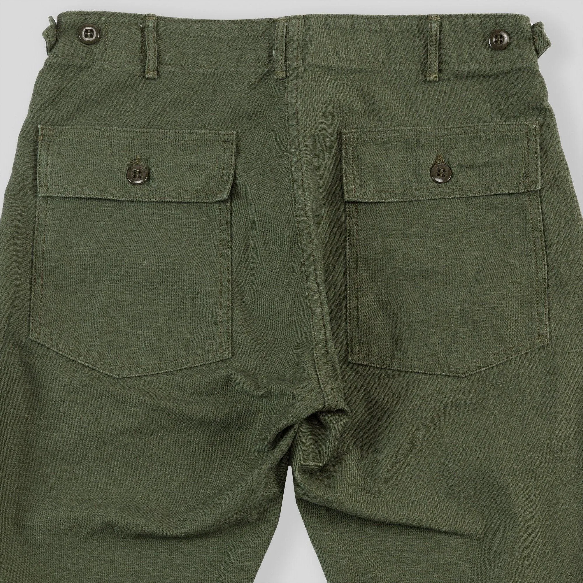 orSlow - 5002Z Slim Fit Reverse Sateen Army Fatigue Pant in Olive