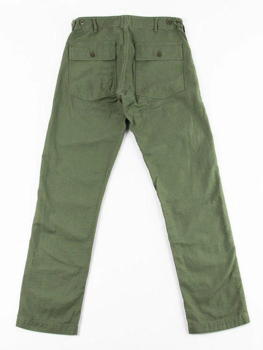 orSlow - 5002Z Slim Fit Reverse Sateen Army Fatigue Pant in Olive