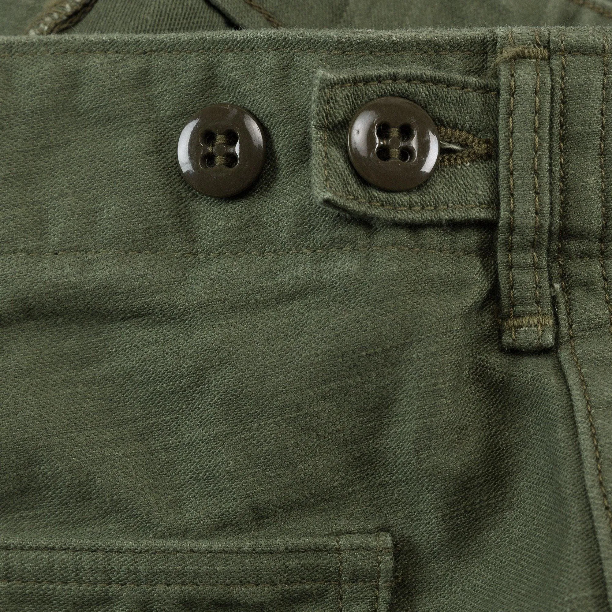 orSlow - 5002Z Slim Fit Reverse Sateen Army Fatigue Pant in Olive