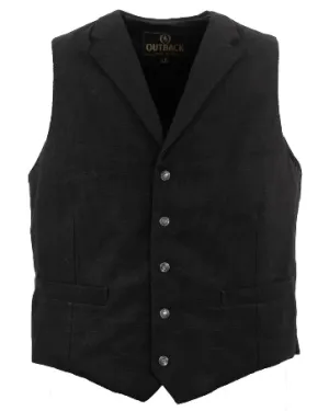 OUTBACK MEN'S SNAP FRONT VEST 29829BLK
