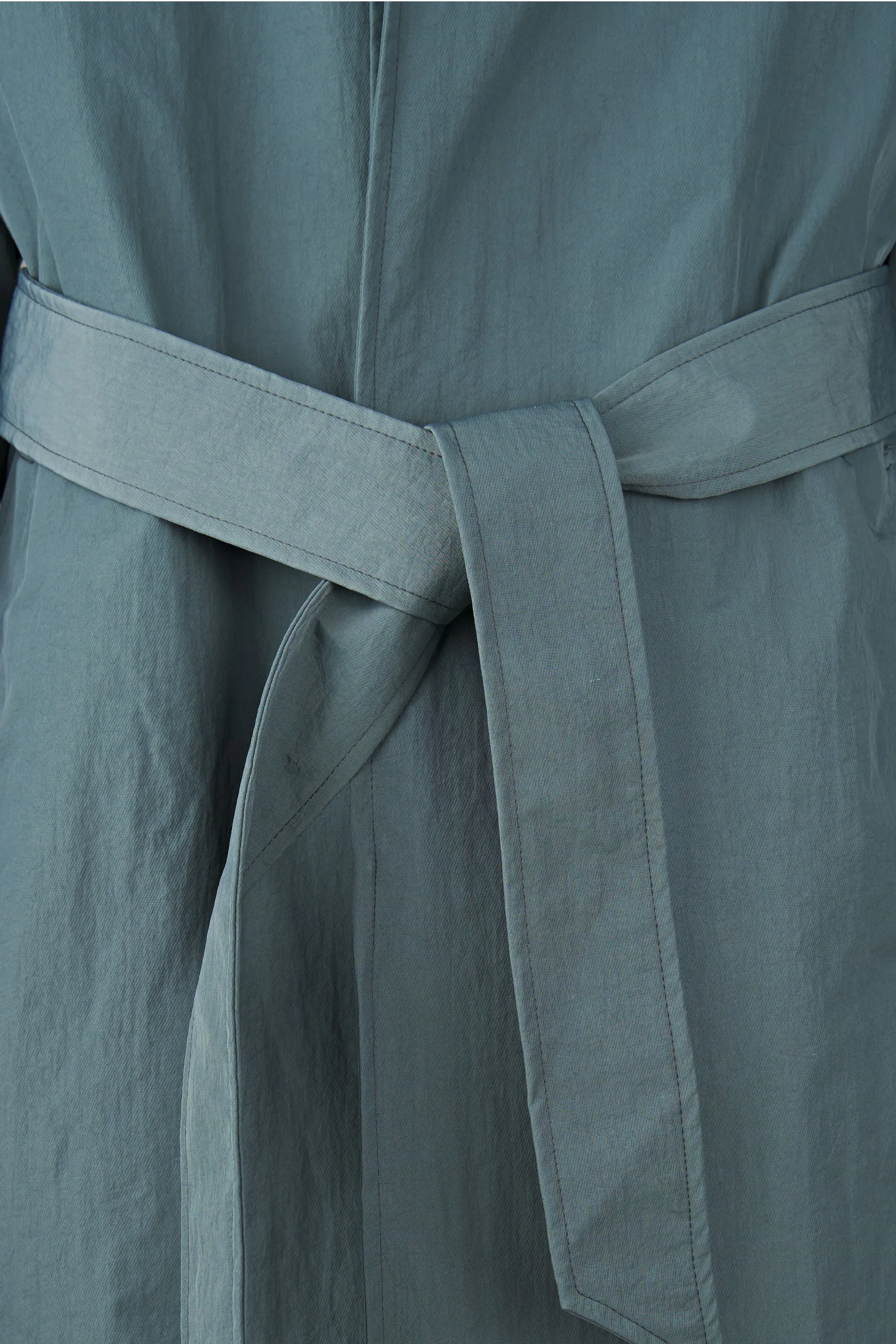 Oversized Belted Long Overcoat