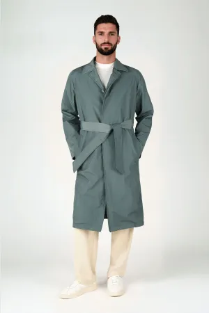 Oversized Belted Long Overcoat