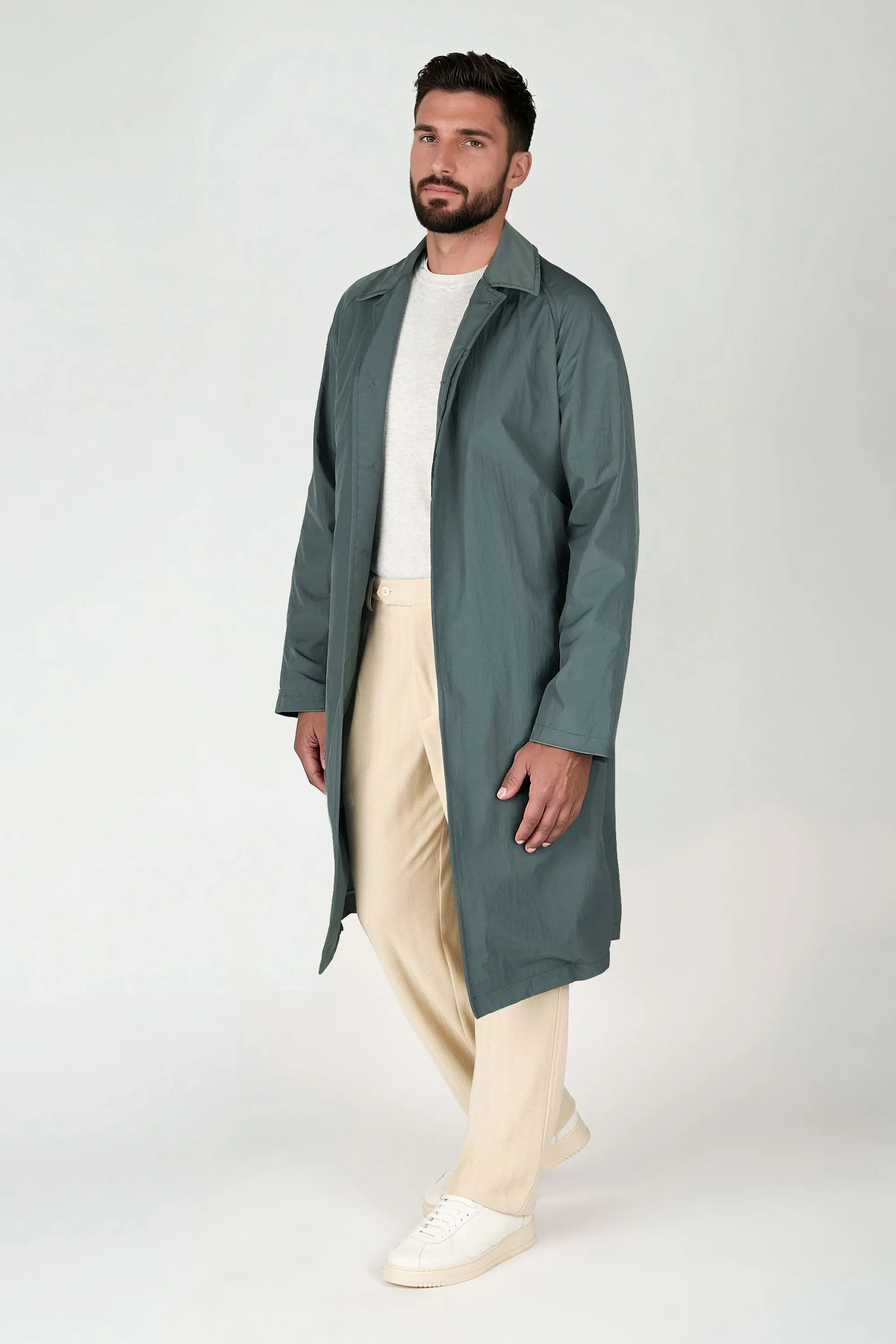 Oversized Belted Long Overcoat