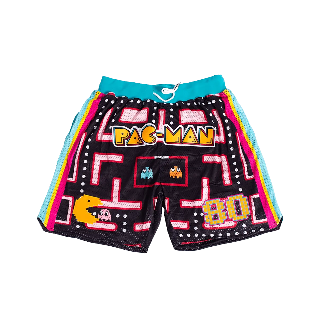 PAC MAN BASKETBALL SHORTS BLACK/MULTI