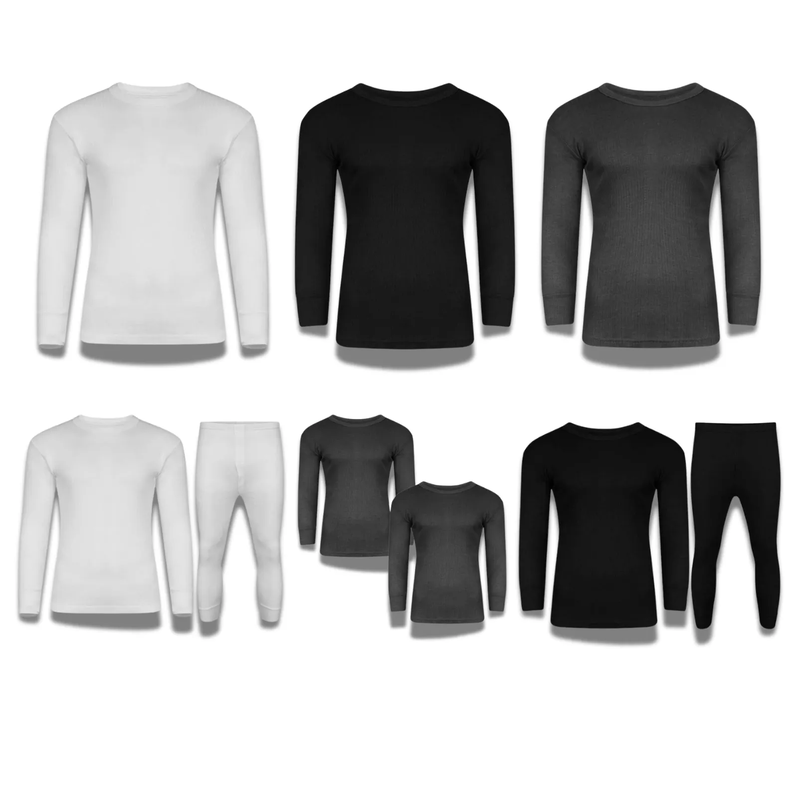Pack of 2 Mens Brushed Thermal Long Sleeve Shirts T Shirt Tops T-Shirts Winter Warm Underwear Camping Ski Skiing Underwear Outer Out Wear Baselayer Poly Cotton 0.45 Tog Rating (Copy)