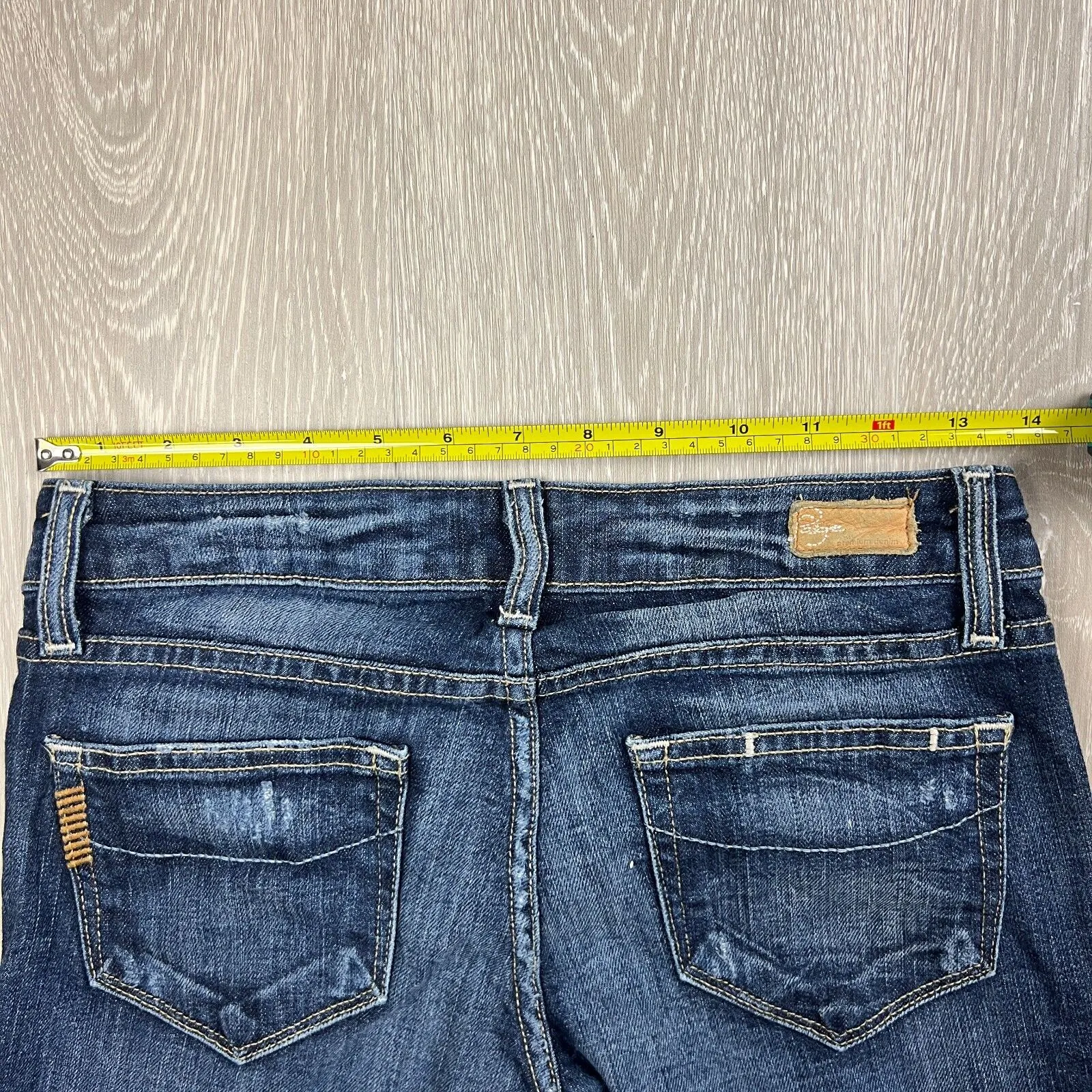 Paige Laurel Canyon Womens Boot But Low Rise Blue Denim Jeans Size 25