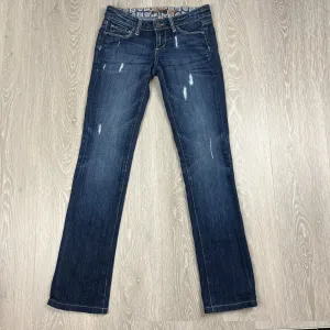 Paige Laurel Canyon Womens Boot But Low Rise Blue Denim Jeans Size 25