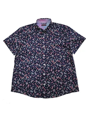Paisley Navy Button Up Shirt