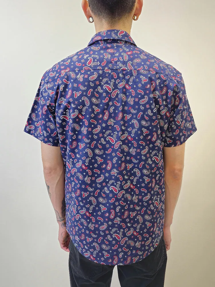 Paisley Navy Button Up Shirt