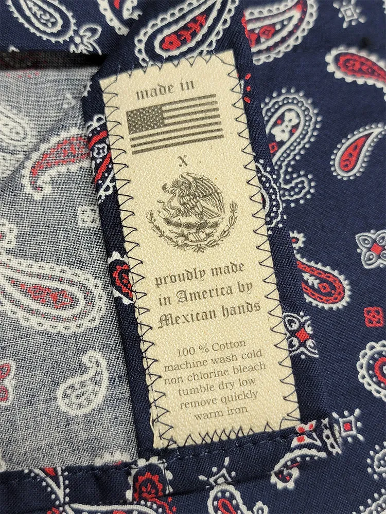 Paisley Navy Button Up Shirt