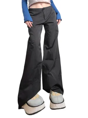 Pantalon parachute noir gorpcore