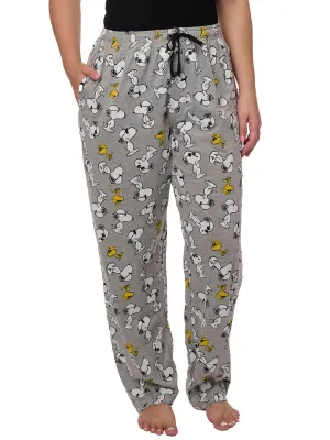 Peanuts Snoopy & Woodstock Women's Pajama Pants Lounge Wear