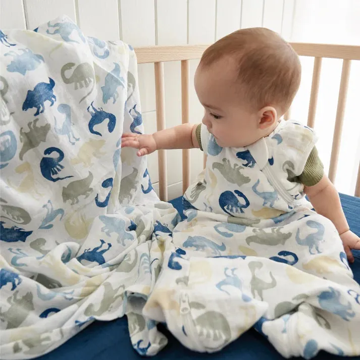 Perlimpinpin Cotton Muslin Sleep Bag 0.7 TOG (Brachiosaurus)