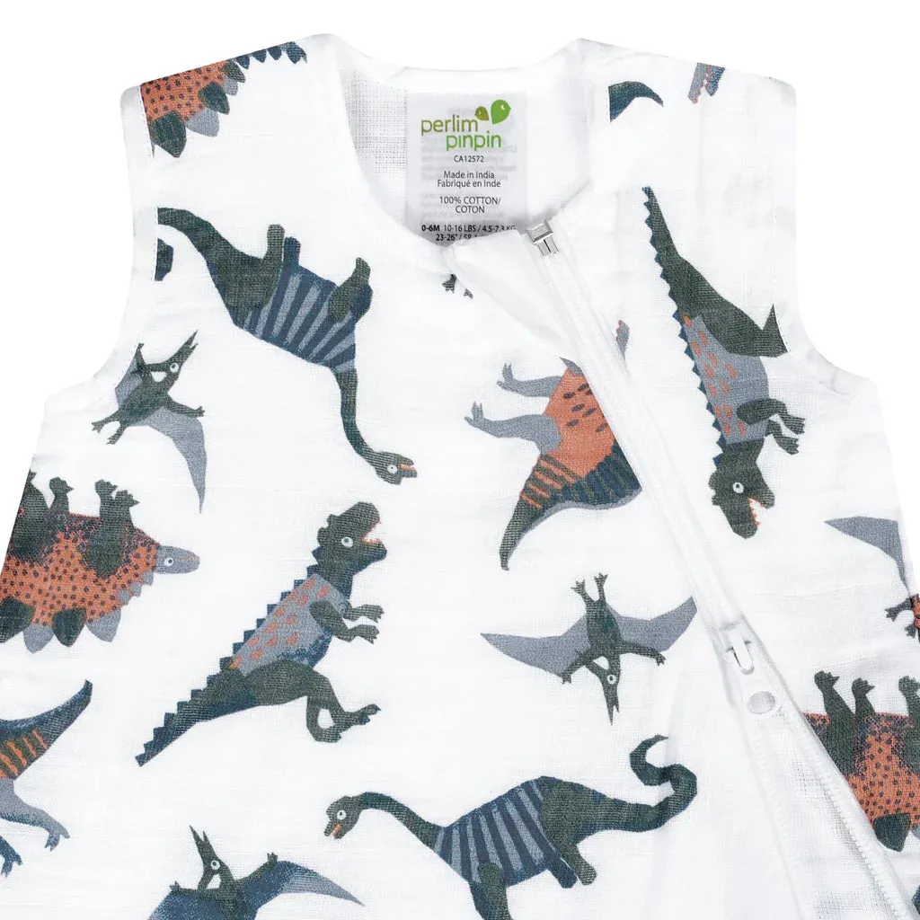 Perlimpinpin Cotton Muslin Sleep Bag 0.7 TOG (Dinos)